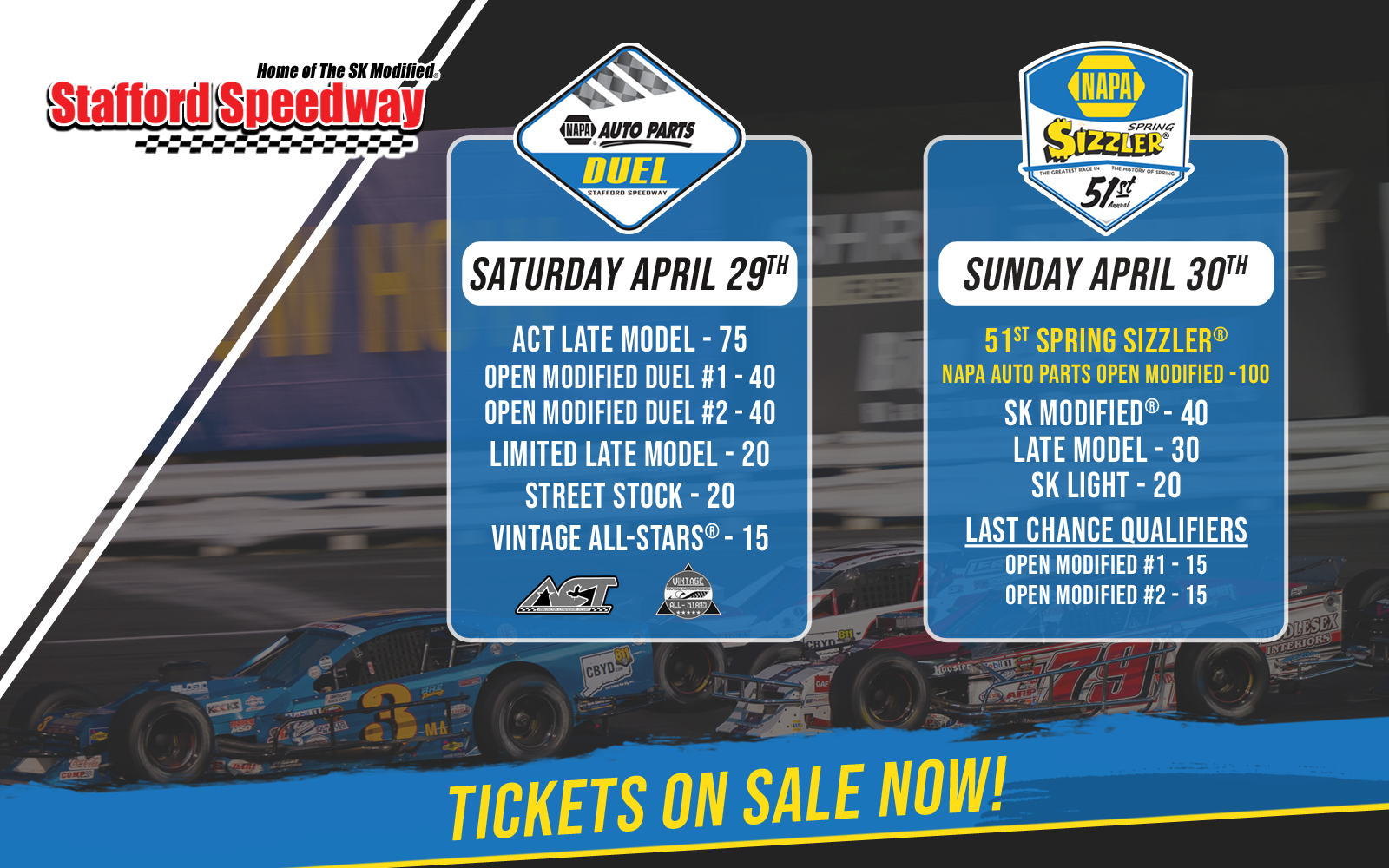 51st NAPA Auto Parts Spring Sizzler Tickets Now On Sale; Limited