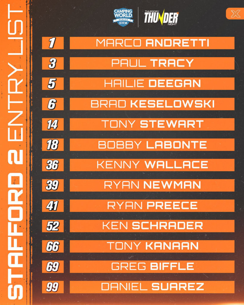 Stafford Speedway Race Two Camping World SRX Series Race Notes Stafford Speedway Race Two Camping World SRX Series Race Notes